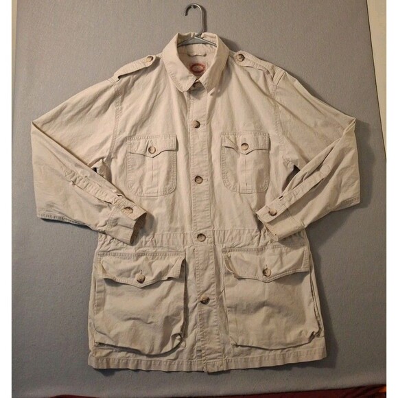 BANANA REPUBLIC Mill Valley Safari Jacket Bush Field Travel Khaki Hong Kong L - Picture 1 of 12